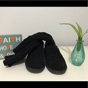 Slouchy knit winter boots